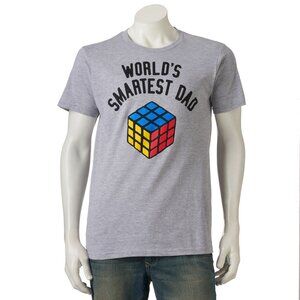New! Rubik's Cube T-Shirt World's Smartest Dad